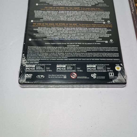 Lord Of The Rings Trilogy 3-Film Collection DVD 2012 New Sealed W/ Slipcover - Picture 12 of 13